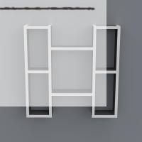Kenzlife kitaplık melisa 060*060*20 gri duvar rafı