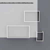 Kenzlife kitaplık neslişah 030*060*20*3 gri duvar rafı