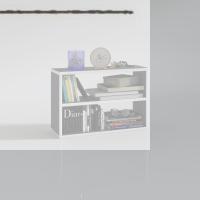 Kenzlife kitaplık nihan 040*060*20 gri duvar rafı