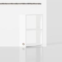 Kenzlife kitaplık süper ga 060*40*19 byz 2 katlı tek bölme ofis mutfak banyo dolabı arkalıksız