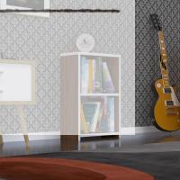 Kenzlife kitaplık süper ga 060*40*19 cvz 2 katlı tek bölme ofis mutfak banyo dolabı arkalıksız