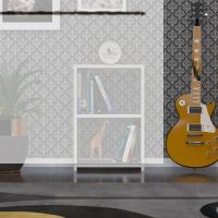 Kenzlife kitaplık süper ga 060*40*19 crd 2 katlı tek bölme ofis mutfak banyo dolabı arkalıksız