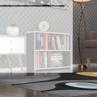 Kenzlife kitaplık süper ga 060*80*19 gri 2 katlı tek bölme ofis mutfak banyo dolabı arkalıksız