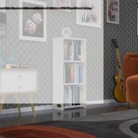 Kenzlife kitaplık süper ga 090*40*19 byz 3 katlı tek bölme ofis mutfak banyo dolabı arkalıksız