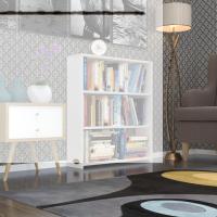 Kenzlife kitaplık süper ga 090*80*19 byz 3 katlı tek bölme ofis mutfak banyo dolabı arkalıksız