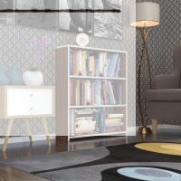 Kenzlife kitaplık süper ga 090*80*19 cvz 3 katlı tek bölme ofis mutfak banyo dolabı arkalıksız