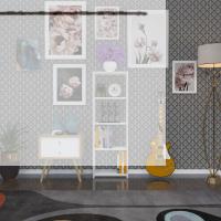 Kenzlife kitaplık süper ga 120*40*19 byz 4 katlı tek bölme ofis mutfak banyo dolabı arkalıksız