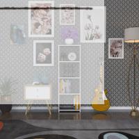 Kenzlife kitaplık süper ga 120*40*19 gri 4 katlı tek bölme ofis mutfak banyo dolabı arkalıksız