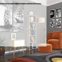 Kenzlife kitaplık süper ga 150*40*19 crd 5 katlı tek bölme çift bölme opsiyonlu ofis mutfak banyo dolabı arkalıksız