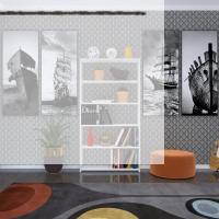 Kenzlife kitaplık süper ga 150*80*19 byz 5 katlı tek bölme çift bölme opsiyonlu ofis mutfak banyo dolabı arkalıksız