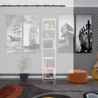 Kenzlife kitaplık süper ga 180*40*19 byz 6 katlı tek bölme çift bölme opsiyonlu ofis mutfak banyo dolabı arkalıksız