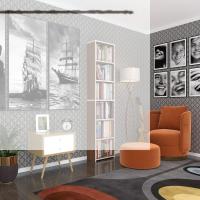 Kenzlife kitaplık süper ga 180*40*19 cvz 6 katlı tek bölme çift bölme opsiyonlu ofis mutfak banyo dolabı arkalıksız