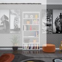 Kenzlife kitaplık süper ga 180*80*19 byz 6 katlı tek bölme çift bölme opsiyonlu ofis mutfak banyo dolabı arkalıksız