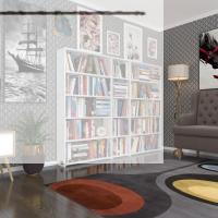 Kenzlife kitaplık süper ga 150*200*19 byz 5 katlı 3 bölme çift bölme opsiyonlu ofis mutfak banyo dolabı arkalıksız