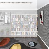 Kenzlife kitaplık süper ga 180*240*19 byz 6 katlı 3 bölme çift bölme opsiyonlu ofis mutfak banyo dolabı arkalıksız