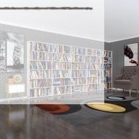 Kenzlife kitaplık süper ga byz 180*400*19 6 katlı 5 bölme çift bölme opsiyonlu ofis mutfak banyo dolabı arkalıksız