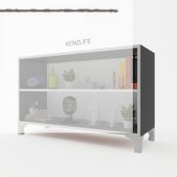 Kenzlife kitaplık tuğçe 048*090*020 gri ayaklı mutfak dolabı banyo ofis ayakkabılık kiler