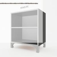 Kenzlife kitaplık tuğçe 068*040*020 gri ayaklı mutfak dolabı banyo ofis ayakkabılık kiler