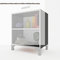 Kenzlife kitaplık tuğçe 068*060*020 gri ayaklı mutfak dolabı banyo ofis ayakkabılık kiler