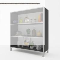 Kenzlife kitaplık tuğçe 108*090*020 gri ayaklı mutfak dolabı banyo ofis ayakkabılık kiler