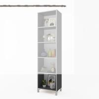 Kenzlife kitaplık tuğçe 168*030*020 gri ayaklı mutfak dolabı banyo ofis ayakkabılık kiler