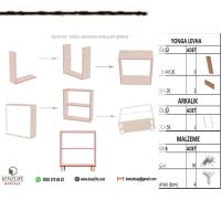 Kenzlife kitaplık tuğçe 168*060*020 crd ayaklı mutfak dolabı banyo ofis ayakkabılık kiler