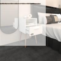 Kenzlife komodin budurgan byz 74*39*39 ahşap ayaklı raflı çekmeceli komidin kitaplık