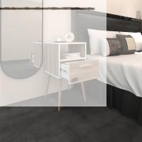 Kenzlife komodin budurgan crd 74*39*39 ahşap ayaklı raflı çekmeceli komidin kitaplık