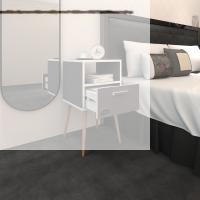 Kenzlife komodin budurgan gri 74*39*39 ahşap ayaklı raflı çekmeceli komidin kitaplık