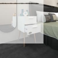Kenzlife komodin donatur byz 74*39*39 çift çekmeceli ahşap ayaklı komidin