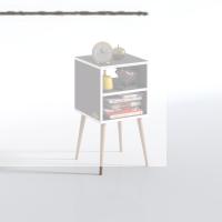 Kenzlife komodin erkeli gri 74*39*39 ahşap ayaklı komidin kitaplık