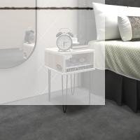 Kenzlife komodin ortense crd komidin 44*29*29 metal ayaklı orta zigon sehpa minik boy (m)
