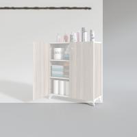Kenzlife 2 kapılı dolap çilem 088*070*032 crd kilitli ayaklı banyo mutfak ofis kitaplık ayakkabılık kiler