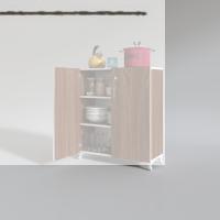 Kenzlife 2 kapılı dolap çilem 088*070*032 cvz kilitli ayaklı banyo mutfak ofis kitaplık ayakkabılık kiler