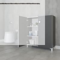 Kenzlife 2 kapılı dolap çilem 088*070*032 gri kilitli ayaklı banyo mutfak ofis kitaplık ayakkabılık kiler