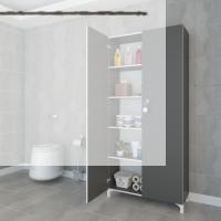 Kenzlife 2 kapılı dolap çilem 188*070*032 gri kilitli ayaklı banyo mutfak ofis kitaplık ayakkabılık kiler