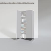 Kenzlife 2 kapılı dolap çilem 188*070*032 gri kilitli ayaklı banyo mutfak ofis kitaplık ayakkabılık kiler