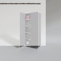 Kenzlife 2 kapılı dolap çilem 188*070*032 gri kilitli ayaklı banyo mutfak ofis kitaplık ayakkabılık kiler