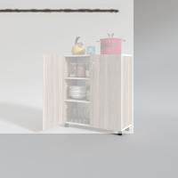 Kenzlife 2 kapılı dolap çilem 088*070*032 crd kilitli tekerlekli banyo mutfak ofis kitaplık ayakkabılık kiler