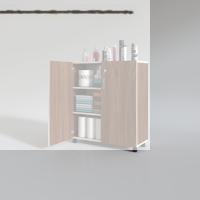 Kenzlife 2 kapılı dolap çilem 088*070*032 cvz kilitli tekerlekli banyo mutfak ofis kitaplık ayakkabılık kiler