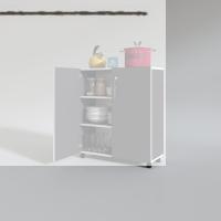 Kenzlife 2 kapılı dolap çilem 088*070*032 gri kilitli tekerlekli banyo mutfak ofis kitaplık ayakkabılık kiler