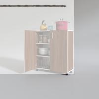 Kenzlife 2 kapılı dolap rabia 088*070*032 cvz kapaklı tekerlekli banyo mutfak ofis kitaplık ayakkabılık kiler