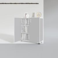 Kenzlife 2 kapılı dolap rabia 088*070*032 gri kapaklı tekerlekli banyo mutfak ofis kitaplık ayakkabılık kiler