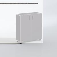Kenzlife 2 kapılı dolap rabia 088*070*032 gri kapaklı tekerlekli banyo mutfak ofis kitaplık ayakkabılık kiler