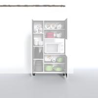 Kenzlife mini fırın dolabı alpkuntsağ gri 148*90*30 ayaklı mikroalga midi fırın mutfak