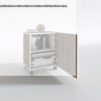 Kenzlife mutfak dolabı mine 048*030*032 crd kapaklı tekerlekli banyo evrak ofis kitaplık ayakkabılık kiler