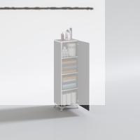 Kenzlife mutfak dolabı mine 128*030*032 gri kapaklı ayaklı banyo evrak ofis kitaplık ayakkabılık kiler