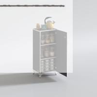 Kenzlife mutfak dolabı zehra 088*050*032 gri kilitli ayaklı banyo evrak ofis kitaplık ayakkabılık kiler
