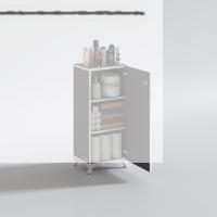 Kenzlife mutfak dolabı zehra 108*030*032 gri kilitli ayaklı banyo evrak ofis kitaplık ayakkabılık kiler