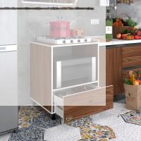 Kenzlife ocak dolabı nevresel cvz 85*70*60 XLARGE çekmeceli hazır mutfak klasik setüstü ocak için sabit tabla